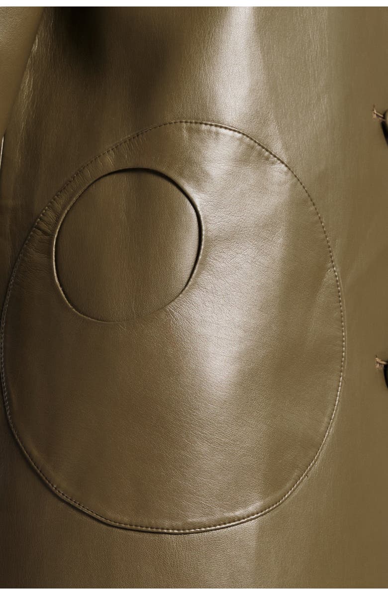 Frances Valentine Mod Jacket Faux Leather, Alternate, color, Olive