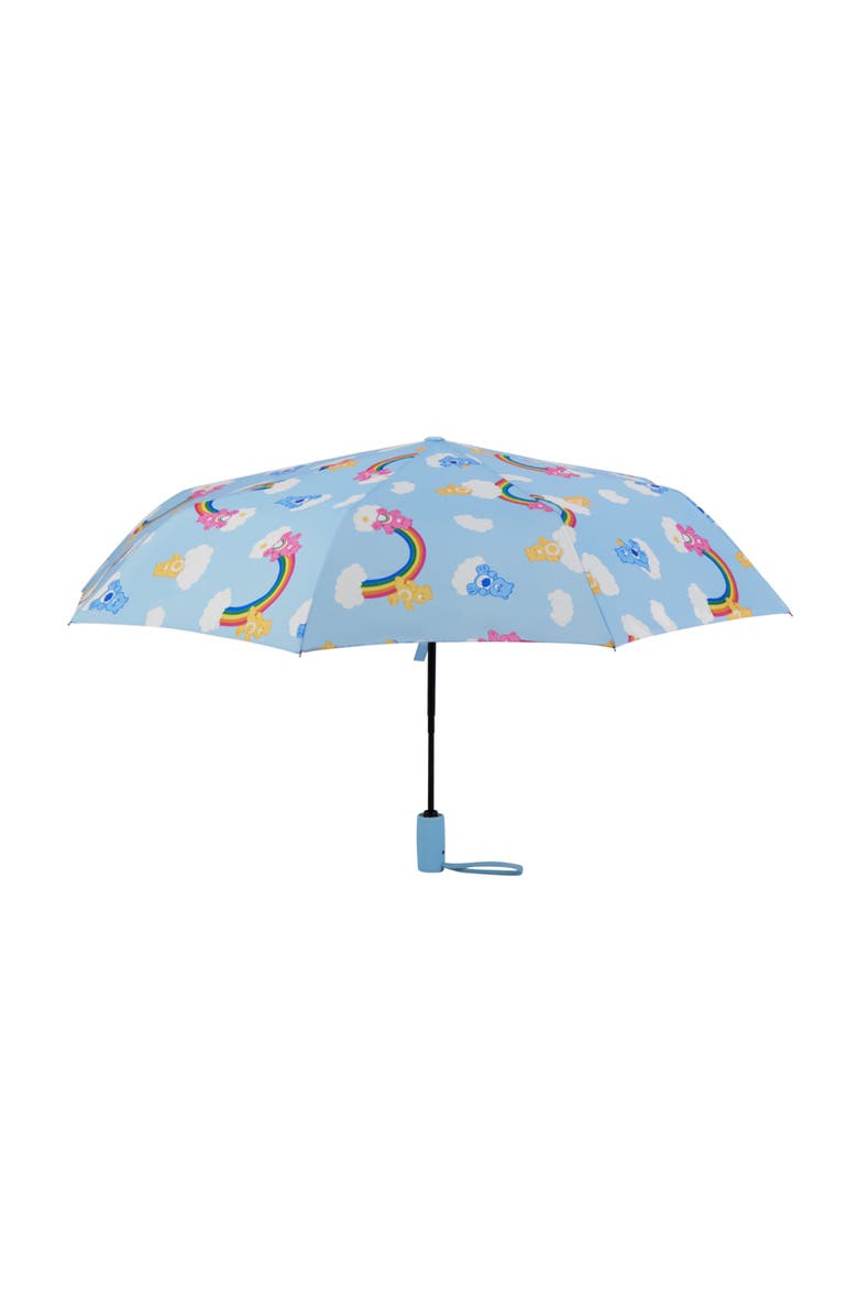 Care Bears Adult Rain Umbrella 39" Automatic Folding, Compact & Travel-Friendly, Main, color, Blue