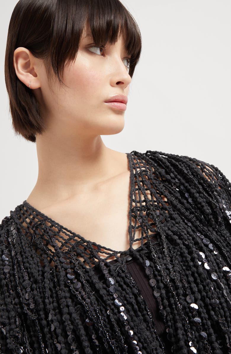 Brunello Cucinelli Dazzling Cascades cardigan, Alternate, color, 