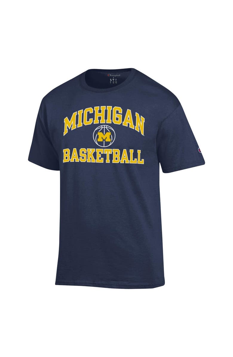 Champion Men's Champion Navy Michigan Wolverines Basketball Icon T-Shirt, Alternate, color, 