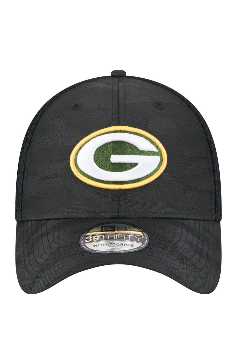 New Era Men's New Era Black Green Bay Packers Active Camo 39THIRTY Flex Hat, Alternate, color, 