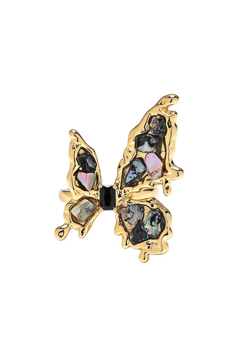 Rena Butterfly Statement Ring, Alternate, color, GOLD