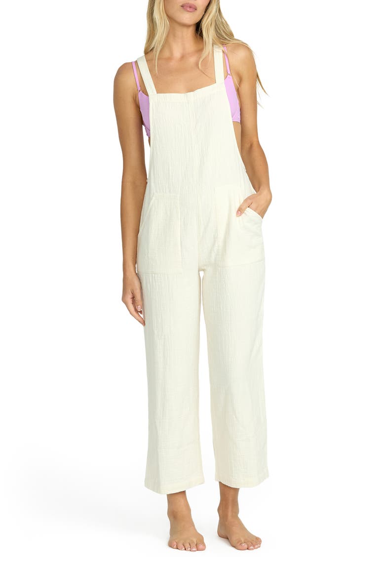 Pacific Time Cotton Gauze Jumpsuit, Main, color, WHITE CAP