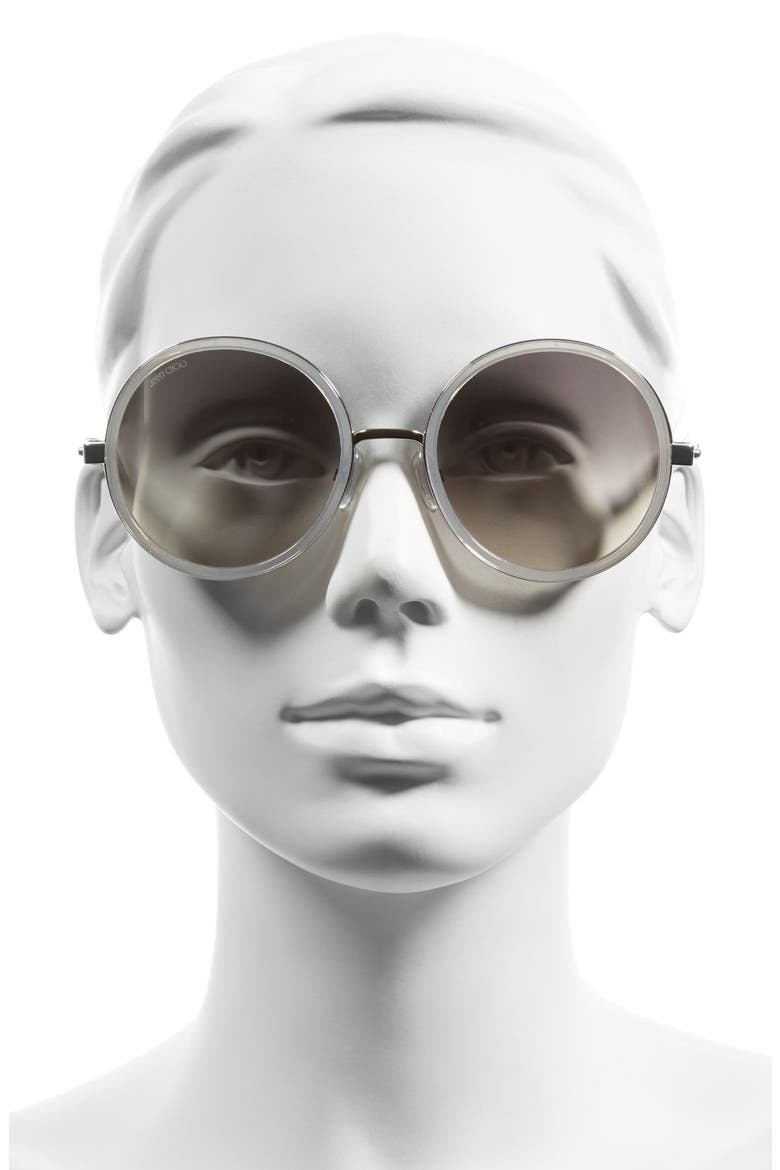 'Andies' 54mm Round Sunglasses, Alternate, color, PALLADIUM