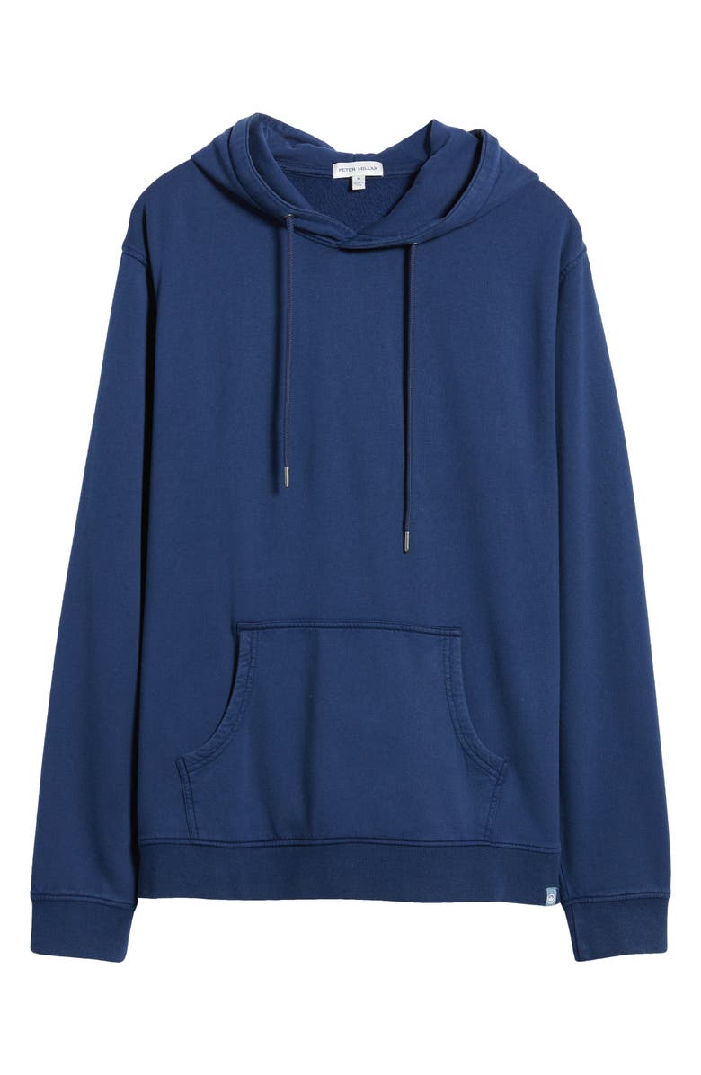 Peter Millar Lava Wash Cotton Blend Hoodie, Alternate, color, Navy