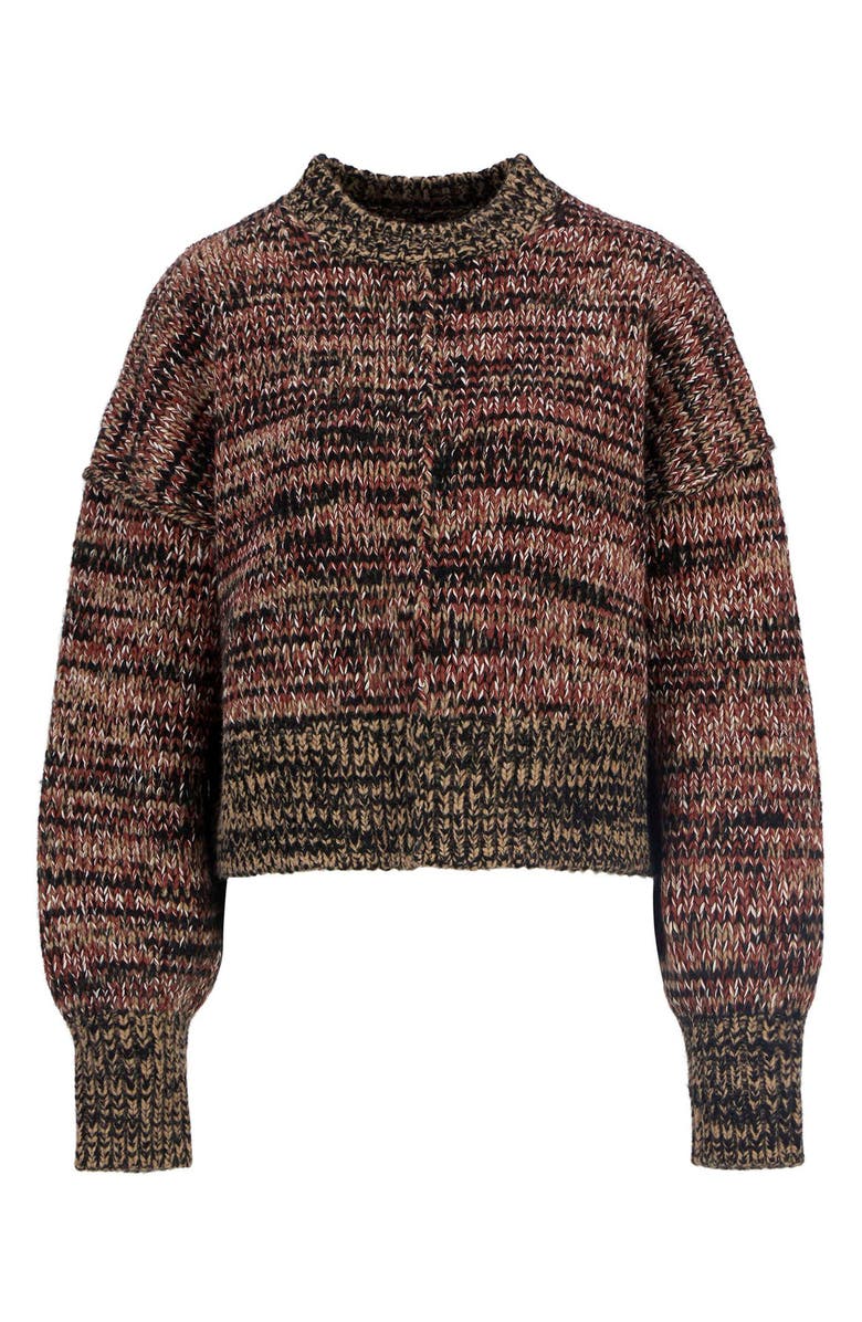 Barbour Saima Merino Wool & Cotton Sweater, Alternate, color, Brown Multi