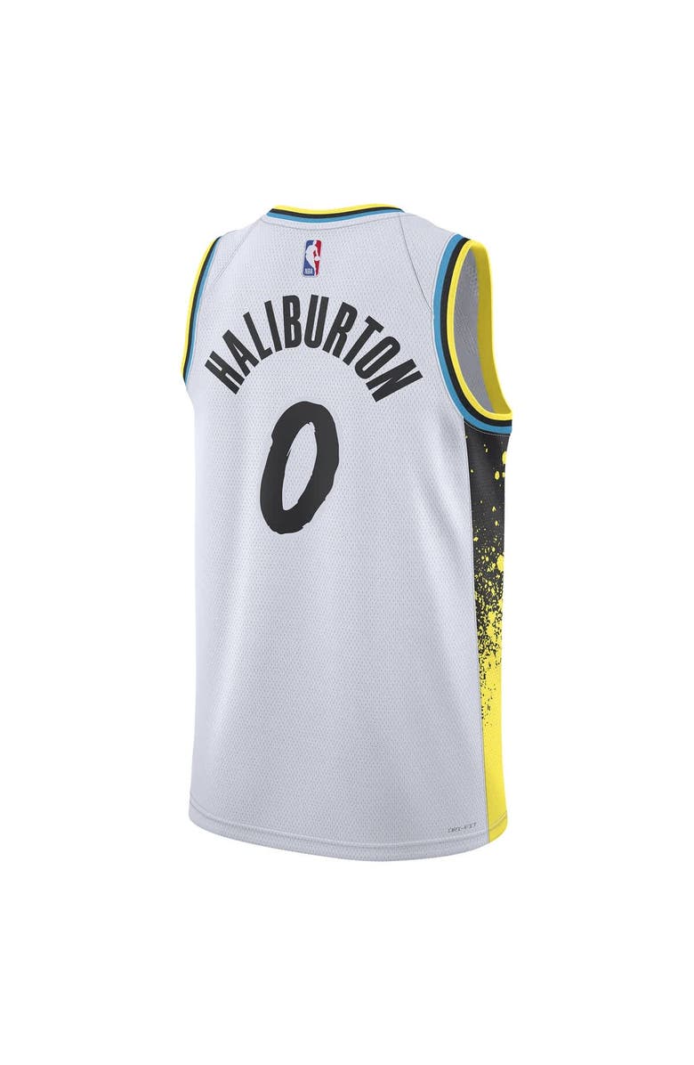 Nike Unisex Nike Tyrese Haliburton White Indiana Pacers 2024/25 Swingman Player Jersey - City Edition, Alternate, color, 