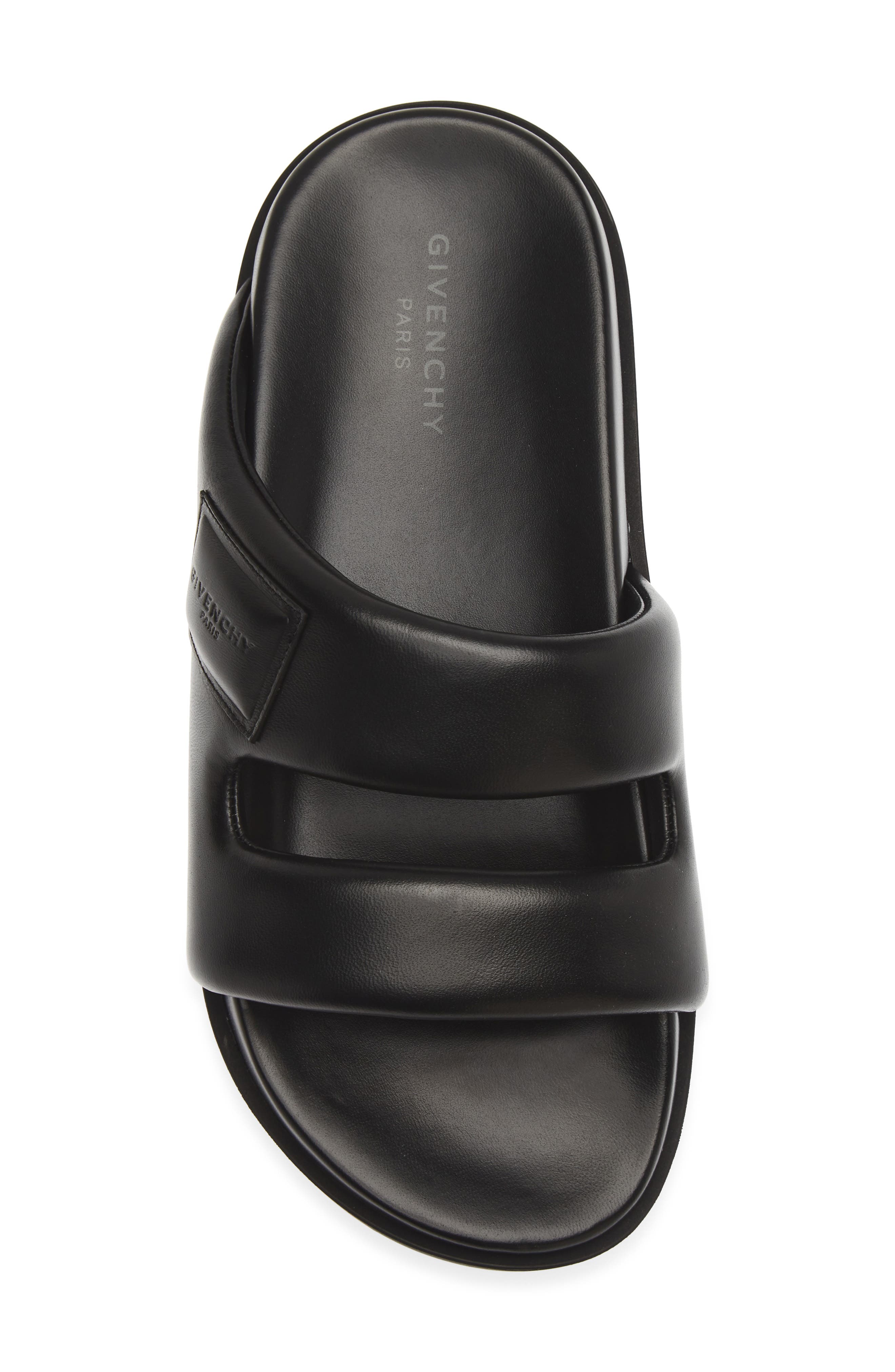 Puffy Slide Sandal, Alternate, color, BLACK