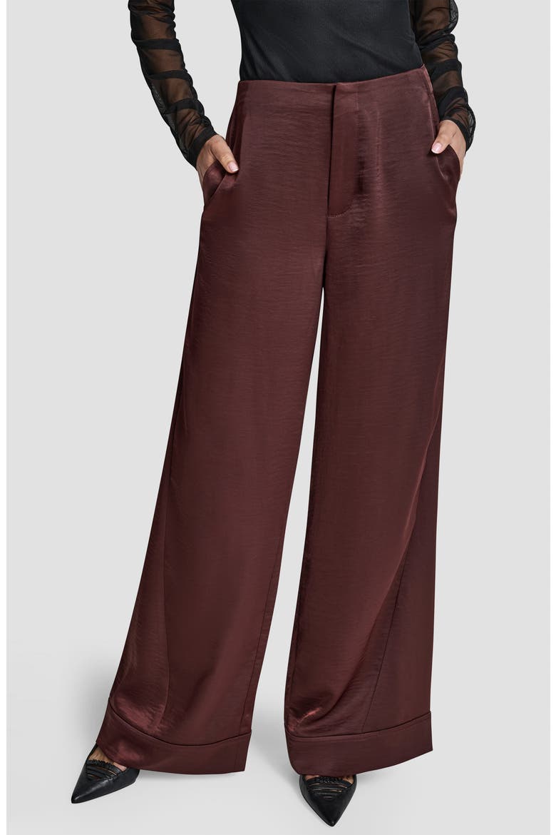 Wide Leg Pants, Main, color, BITTER CHOCOLATE