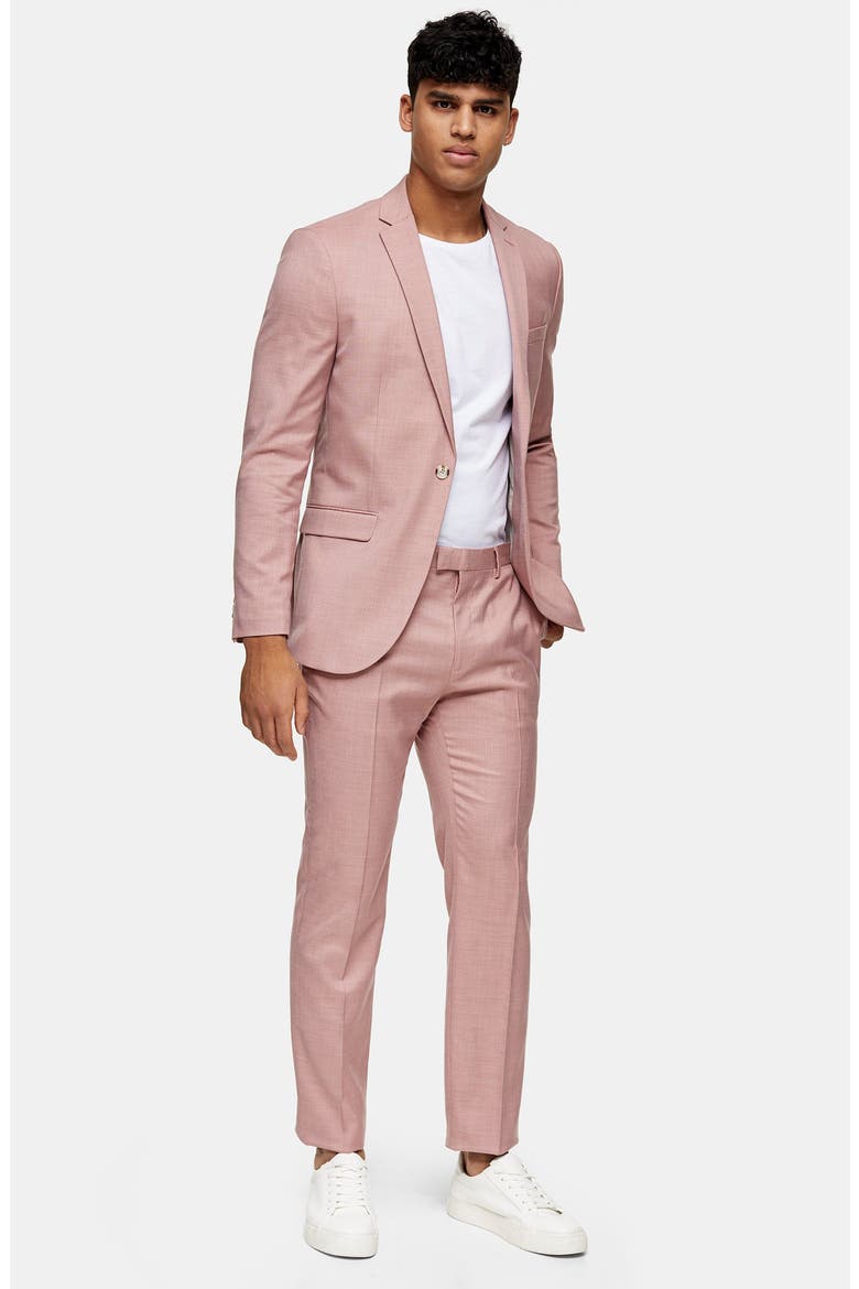 Dax Slim Fit Flat Front Ankle Trousers, Alternate, color, PINK