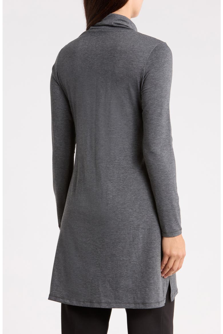 Turtleneck Tie Waist Tunic, Alternate, color, GREY