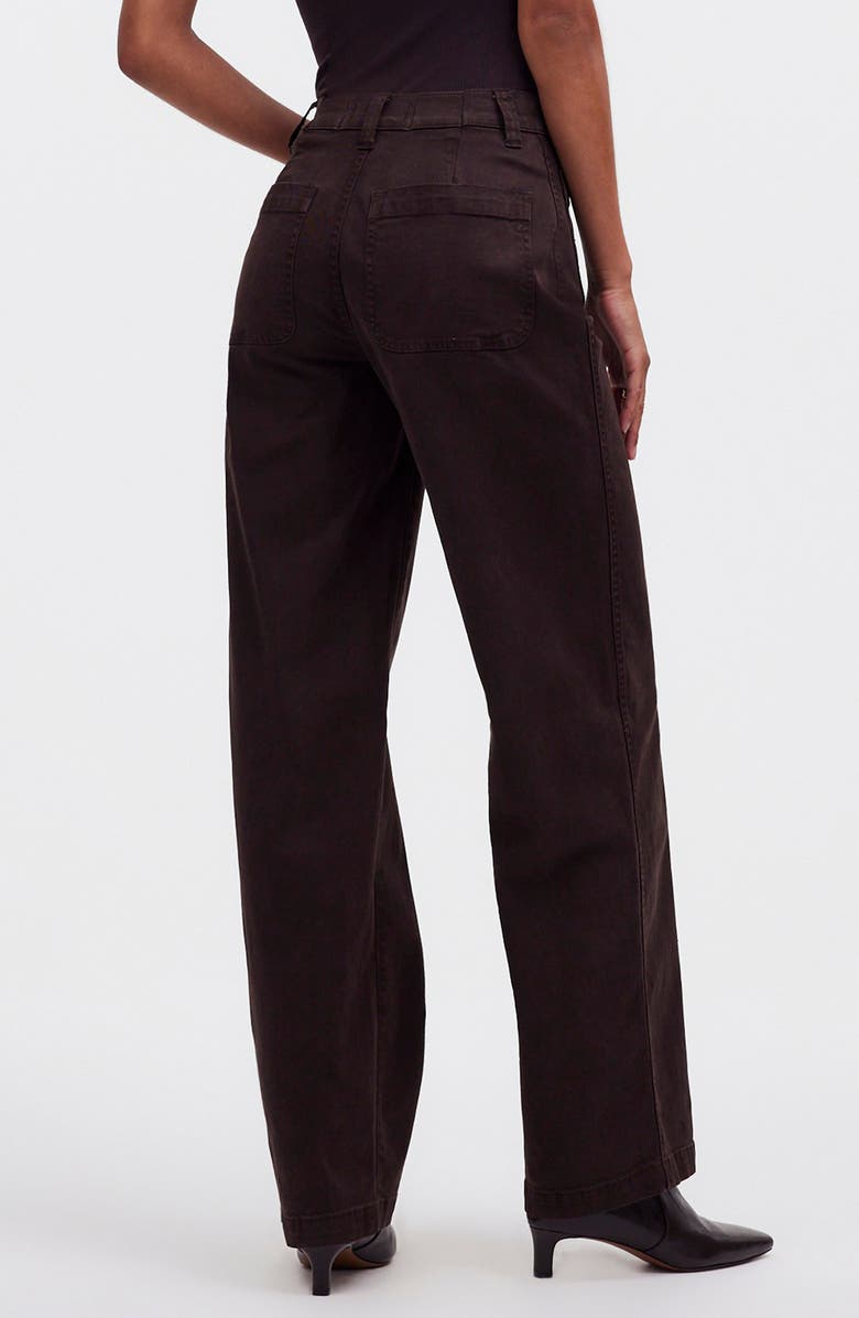 Madewell The Emmet Wide Leg Pants, Alternate, color, Dark Carob
