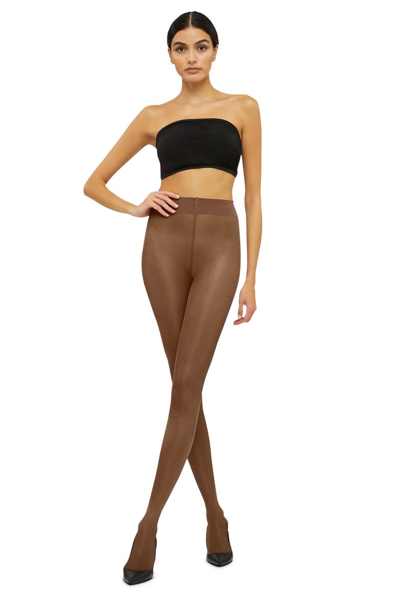 Satin Touch Tights, Alternate, color, COCA
