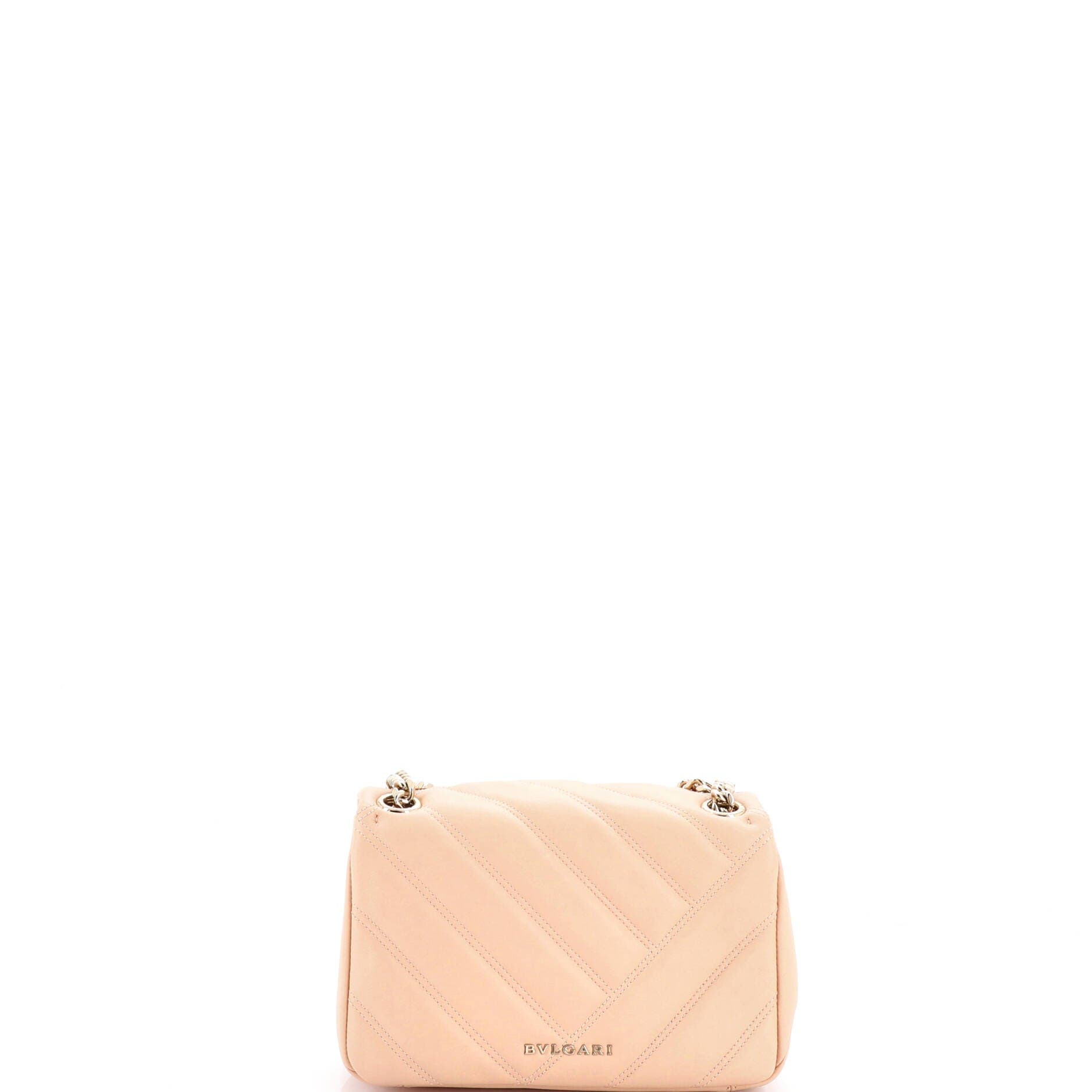 Serpenti Cabochon Shoulder Bag Diagonal Quilted Leather Small, Alternate, color, White