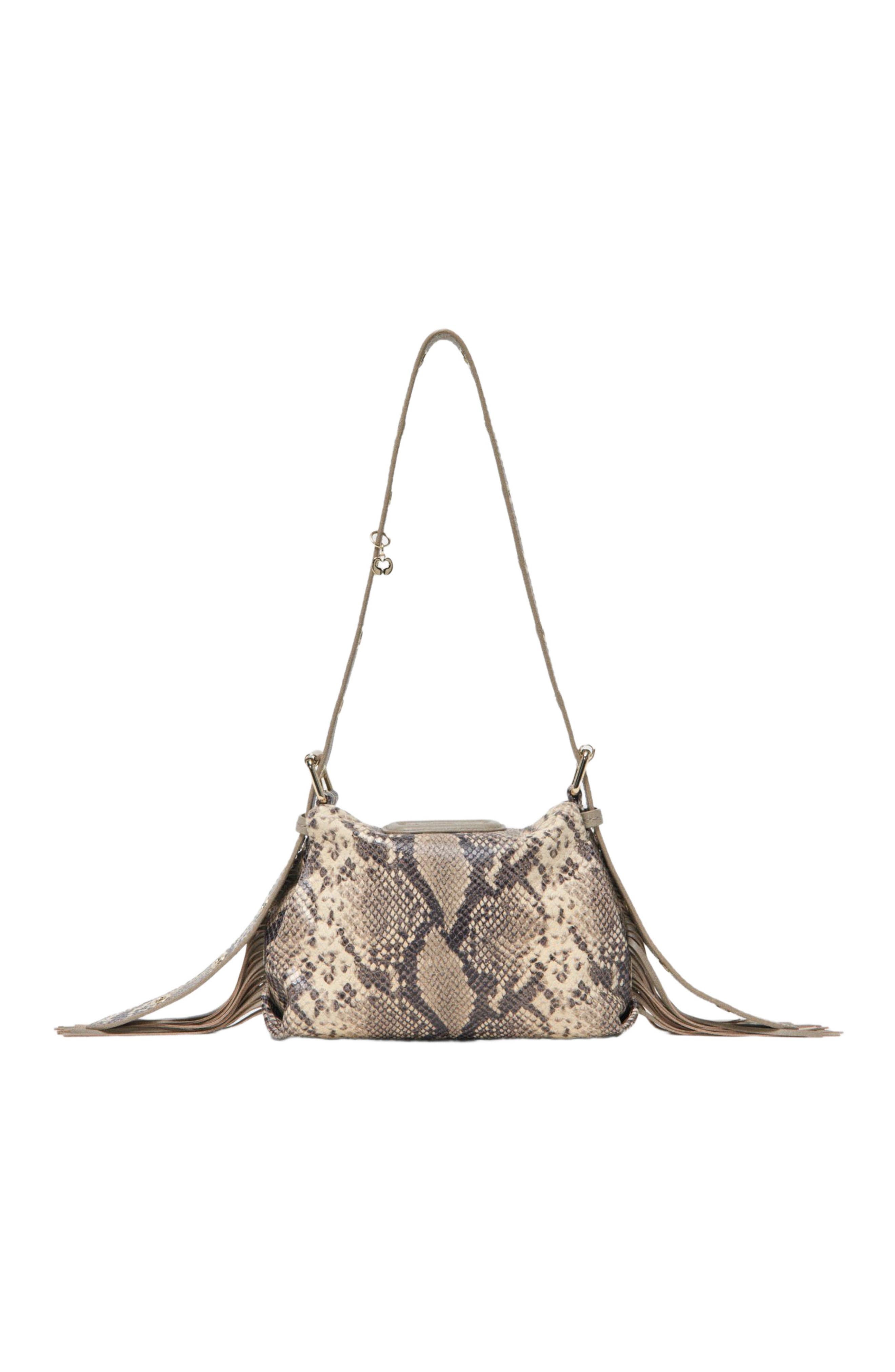 Python-embossed Miss M mini bag, Alternate, color, Natural snake print