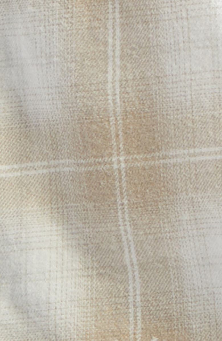 AMIRI Bleach Bandana Patch Flannel Button-Up Shirt, Alternate, color, Light Camel