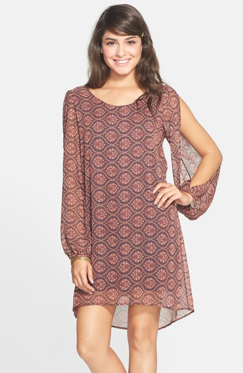 Paper Crane Split Sleeve Shift Dress, Alternate, color,