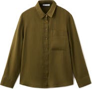 MANGO Linen Button-Up Shirt