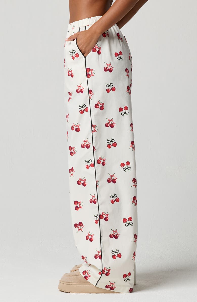 Florence by Mills Oversize Pajama Pants, Alternate, color, White Cherry