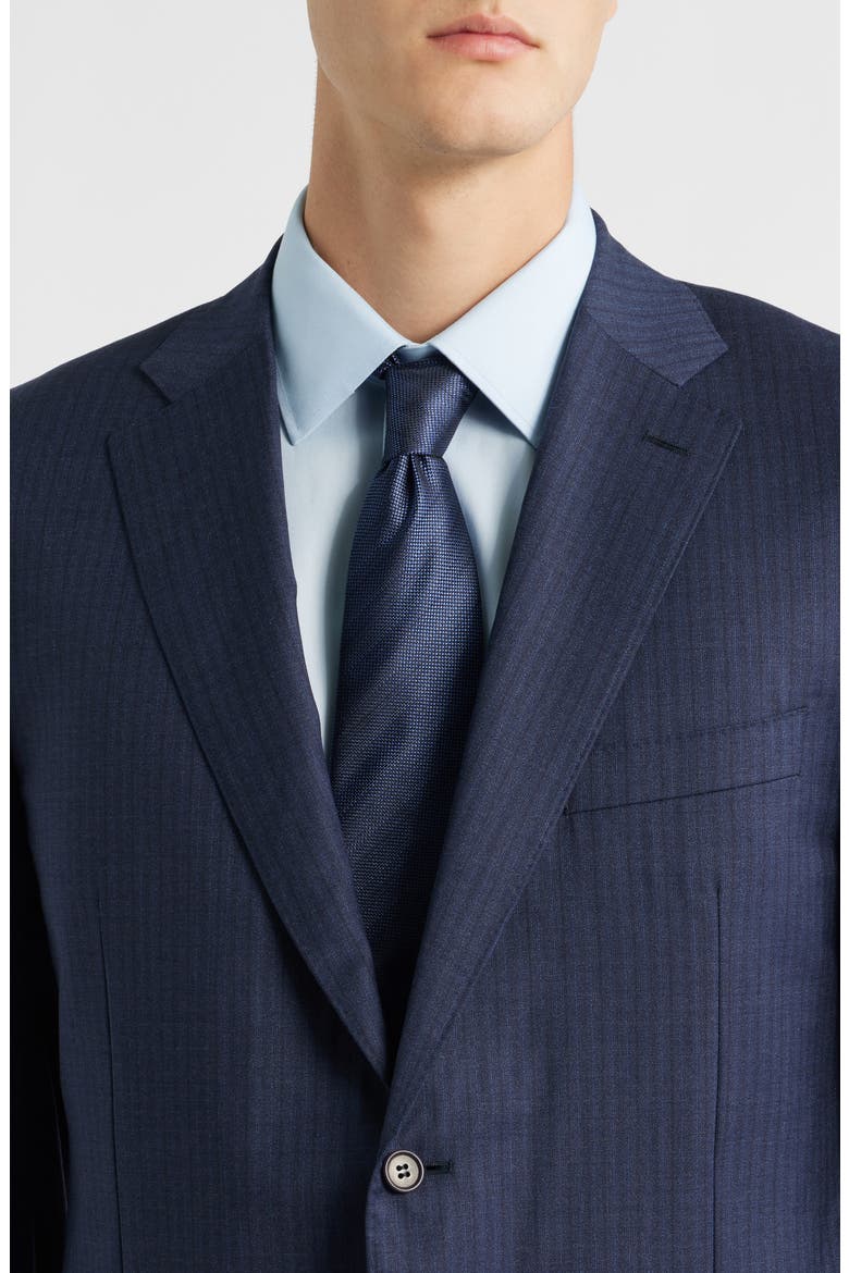 Siena Regular Fit Navy Shadow Stripe Wool Suit, Alternate, color, NAVY