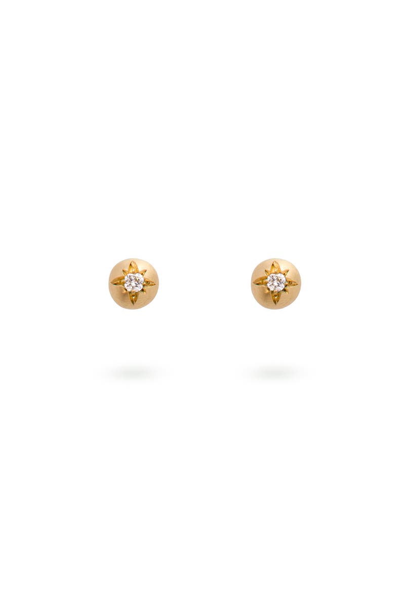Moon Earrings Diamond, Main, color, Diamond