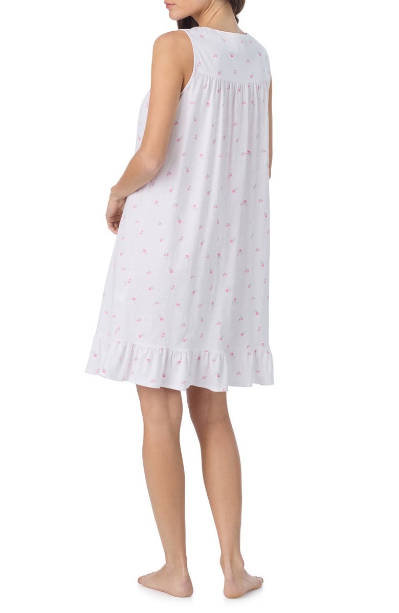 Eileen West Cotton Short Nightgown, Alternate, color, Wht/Dot