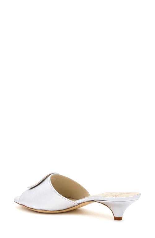Amalfi By Rangoni Dalmazia Kitten Heel Slide Sandal In Moon Etoile/silver Ornament