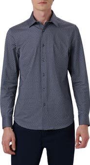 Bugatchi James OoohCotton® Dot Print Button-Up Shirt