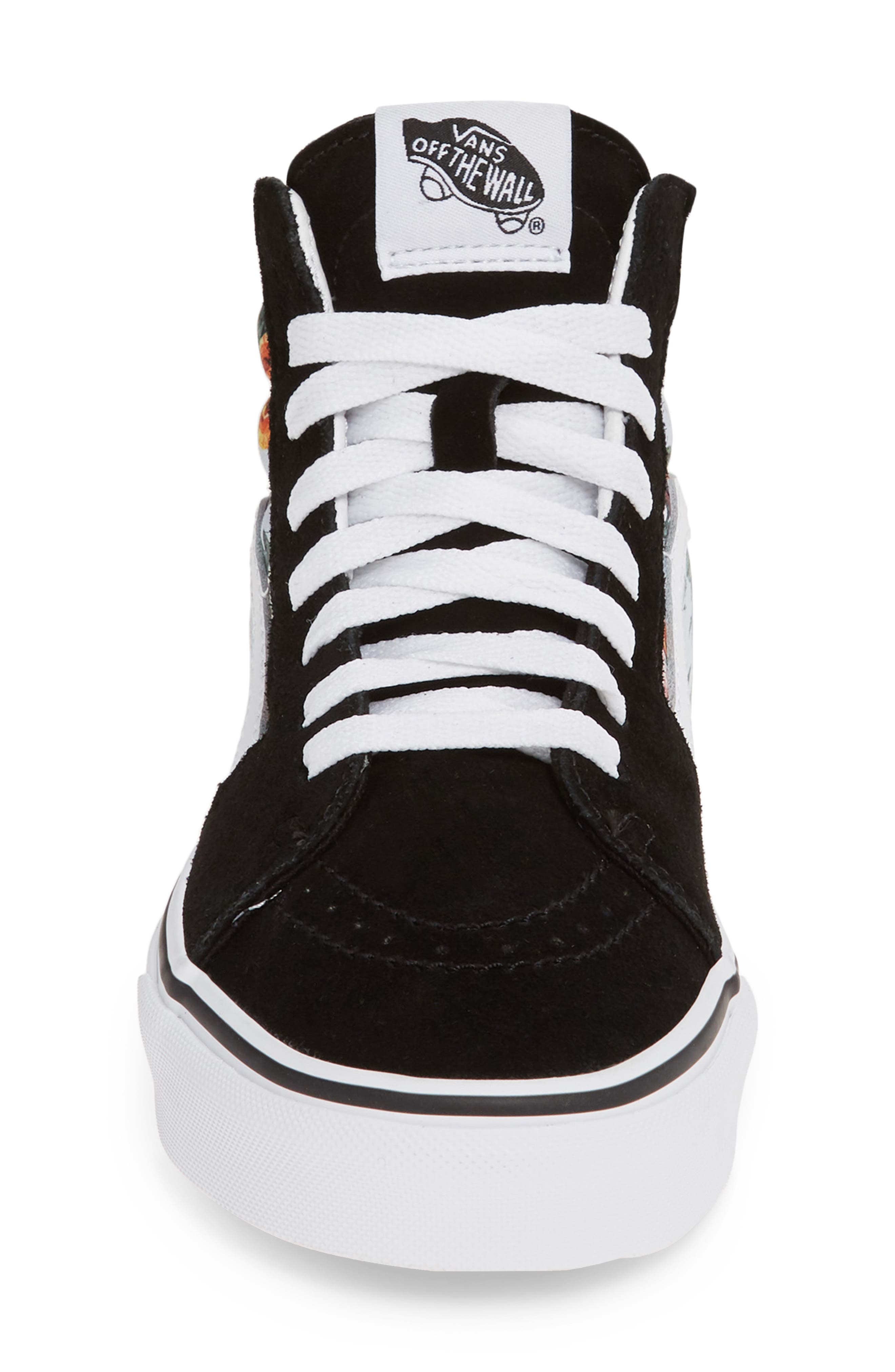 Sk8-Hi Checker Floral High Top Sneaker, Alternate, color, TRUE WHITE