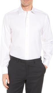 David Donahue Regular Fit Boxed French Cuff Tuxedo Shirt