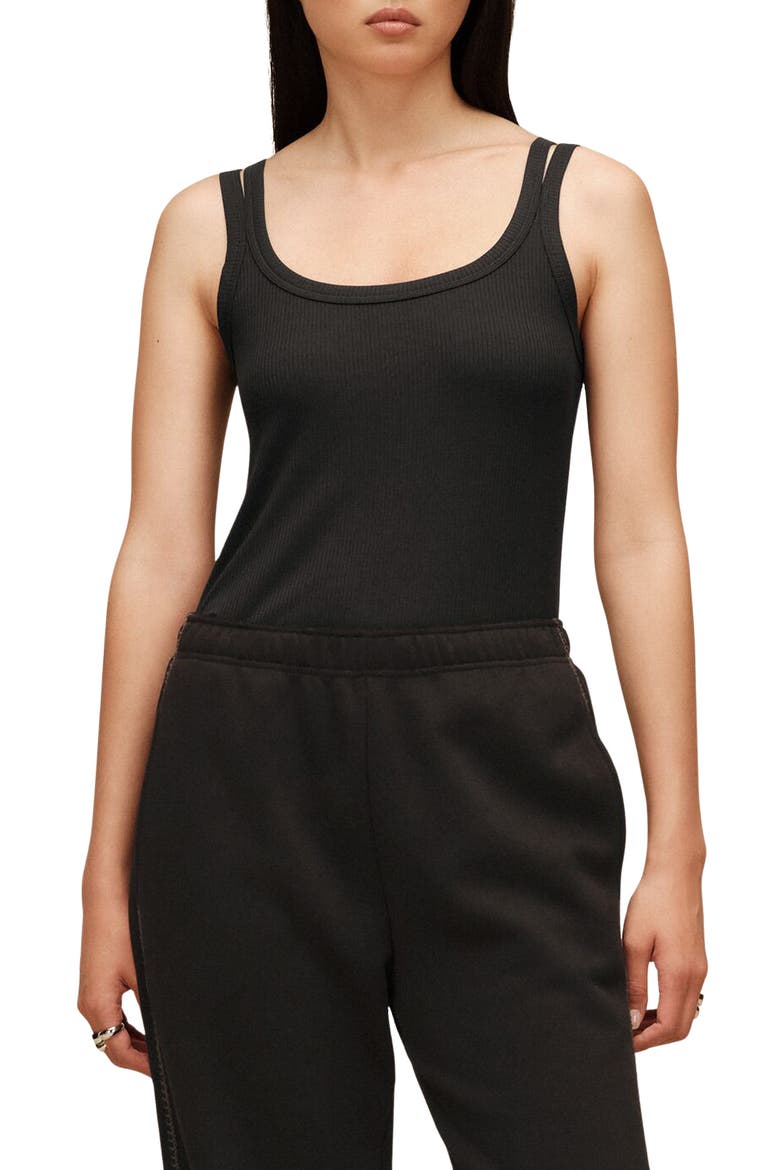 Nael Rib Tank, Main, color, BLACK