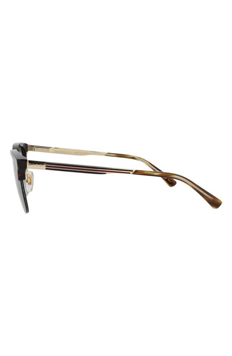 Gucci 53mm Square Sunglasses, Alternate, color, Havana Gold Grey