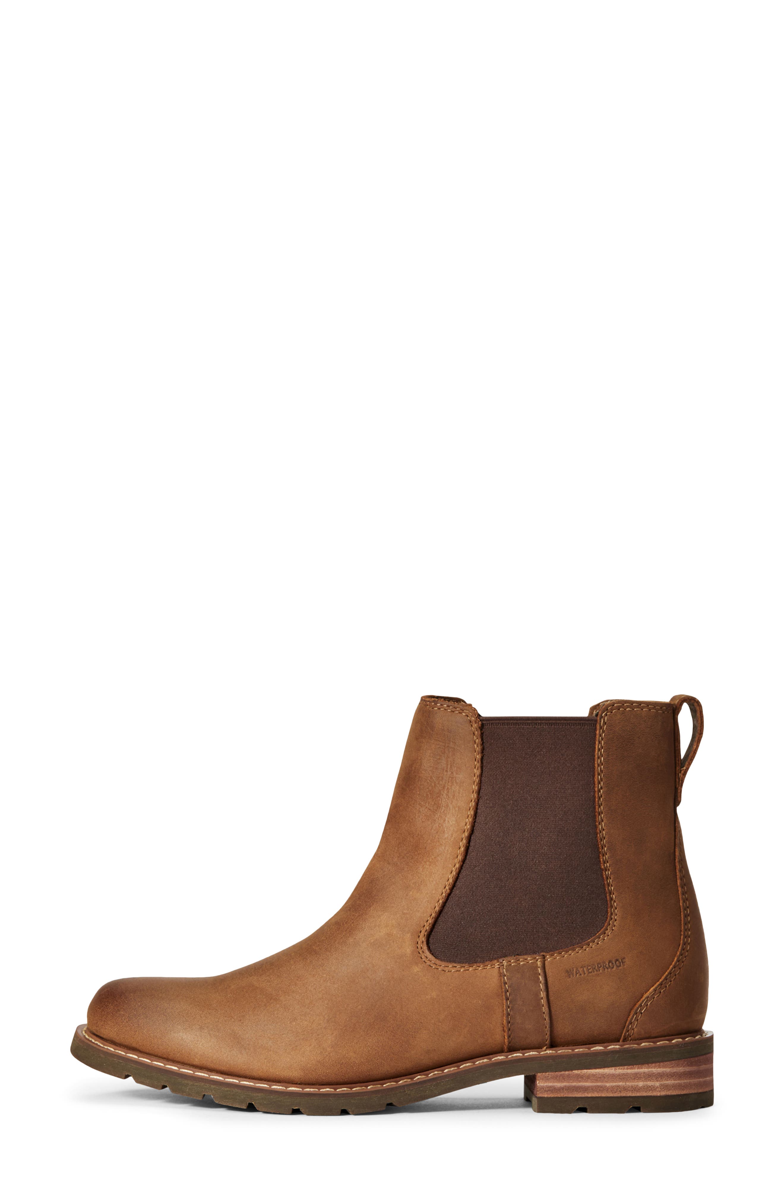 Wexford Waterproof Chelsea Boot, Alternate, color, WEATHERED BROWN LEATHER