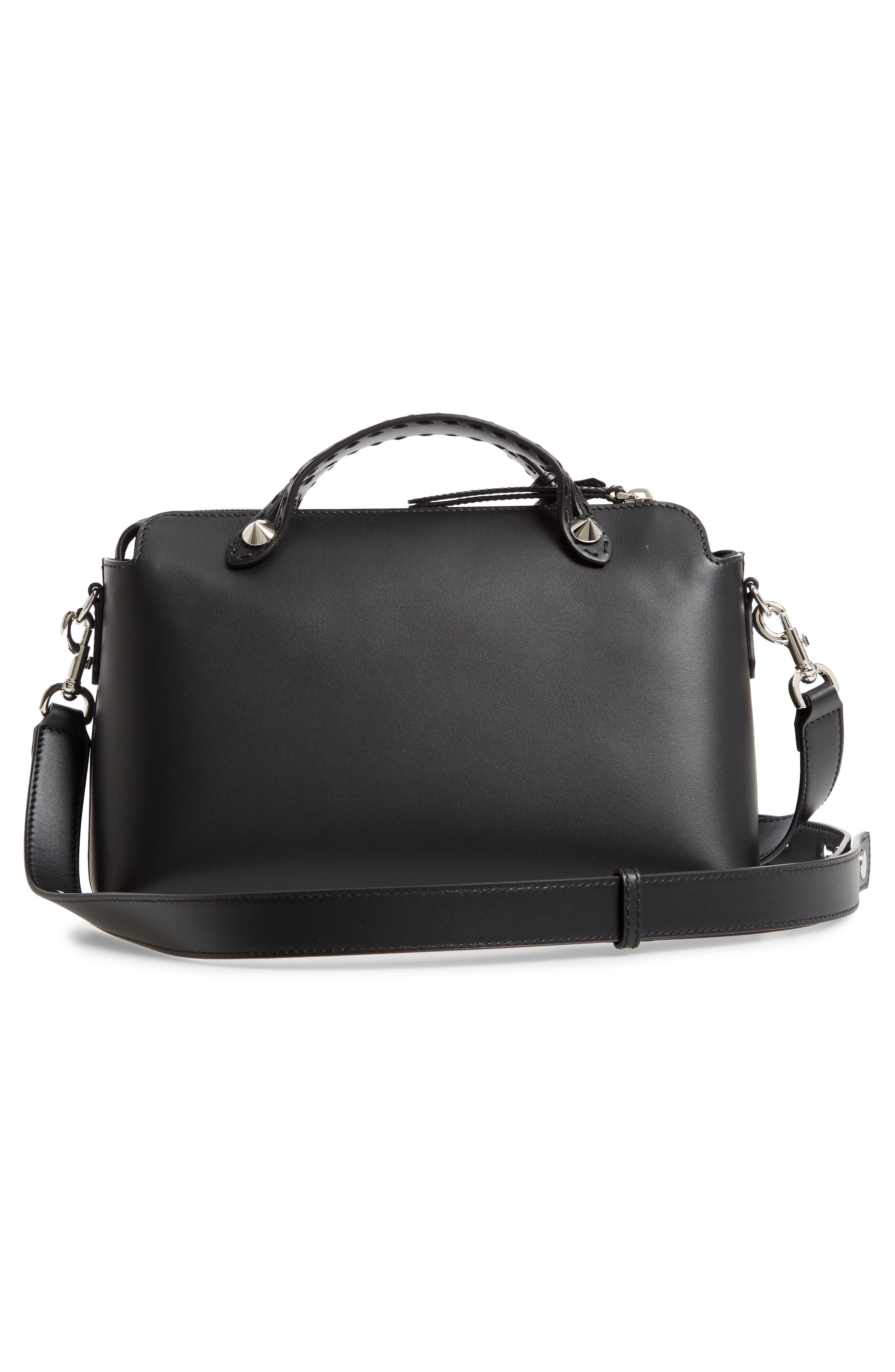 Fendi Medium By The Way Calfskin Leather Satchel, Alternate, color, 