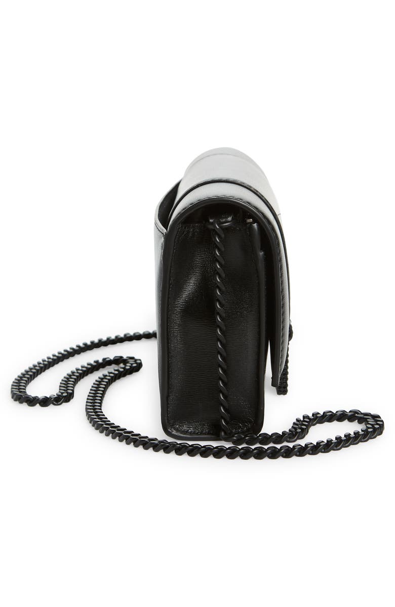 Balenciaga Hourglass Leather Wallet on a Chain, Alternate, color, 