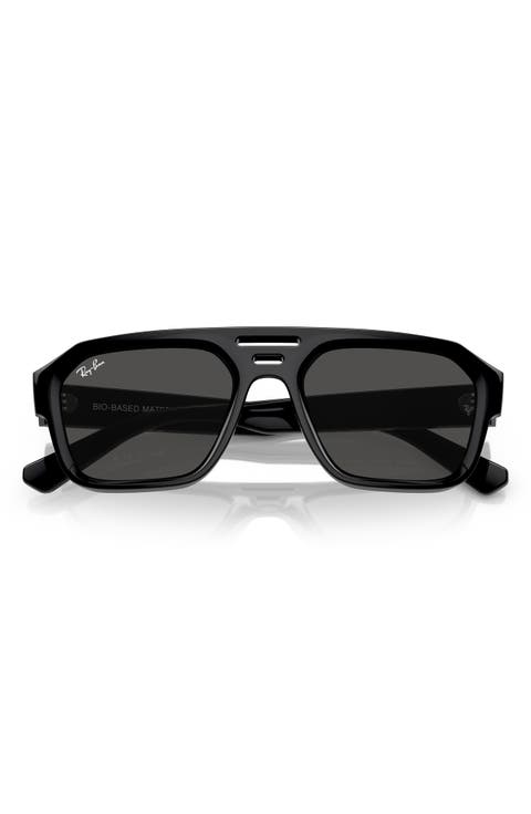 Corrigan Irregular 54mm Rectangular Sunglasses