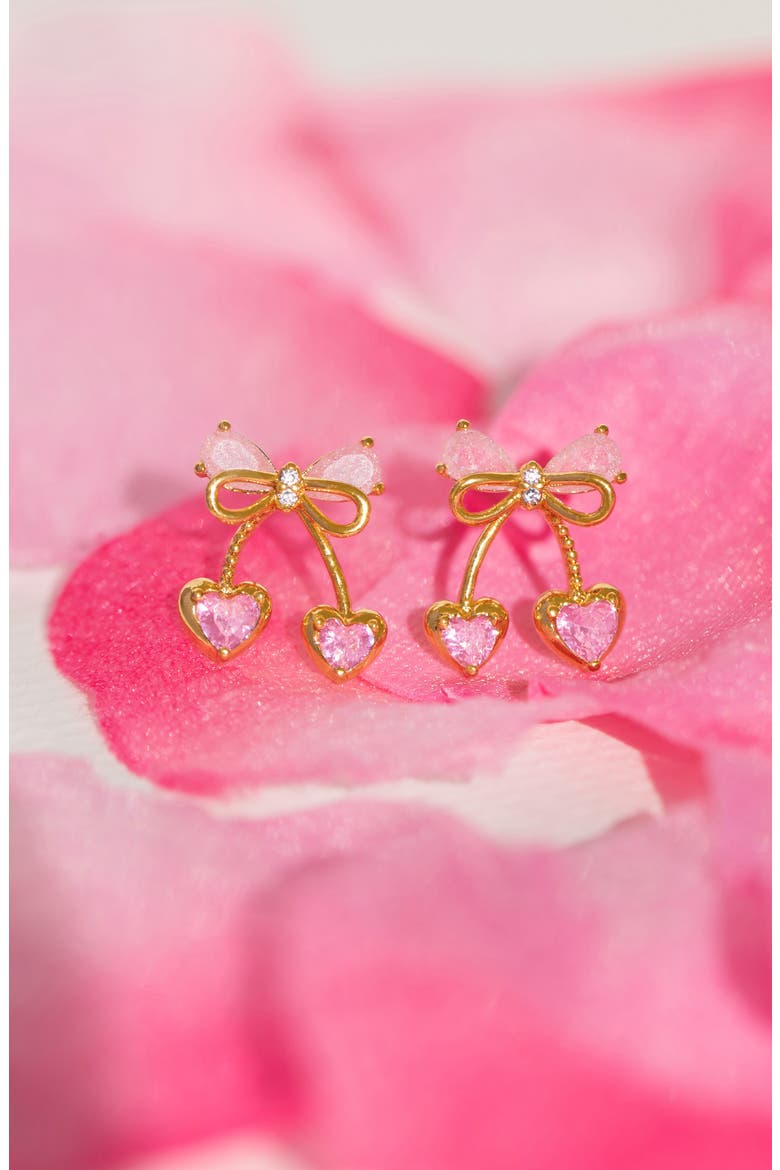 Cherry Pie Stud Earrings, Alternate, color, GOLD