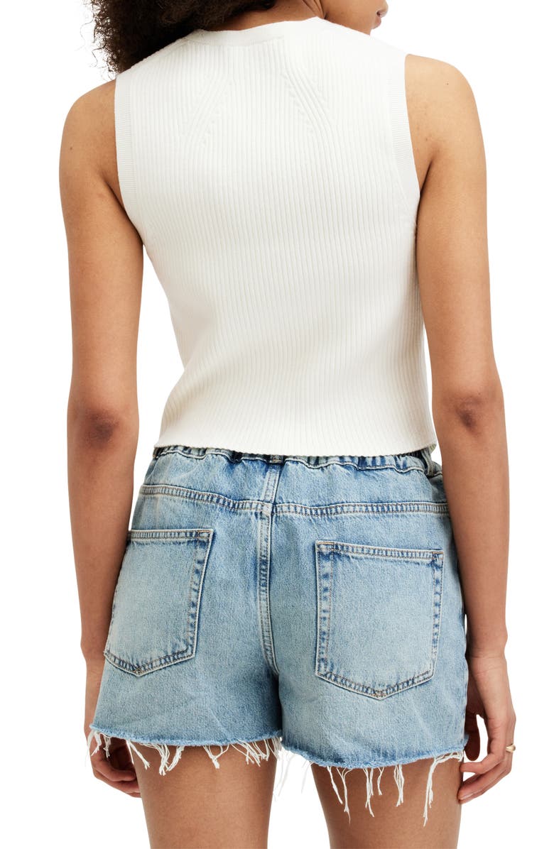 AllSaints Cruz Rib Vest, Alternate, color, Chalk White