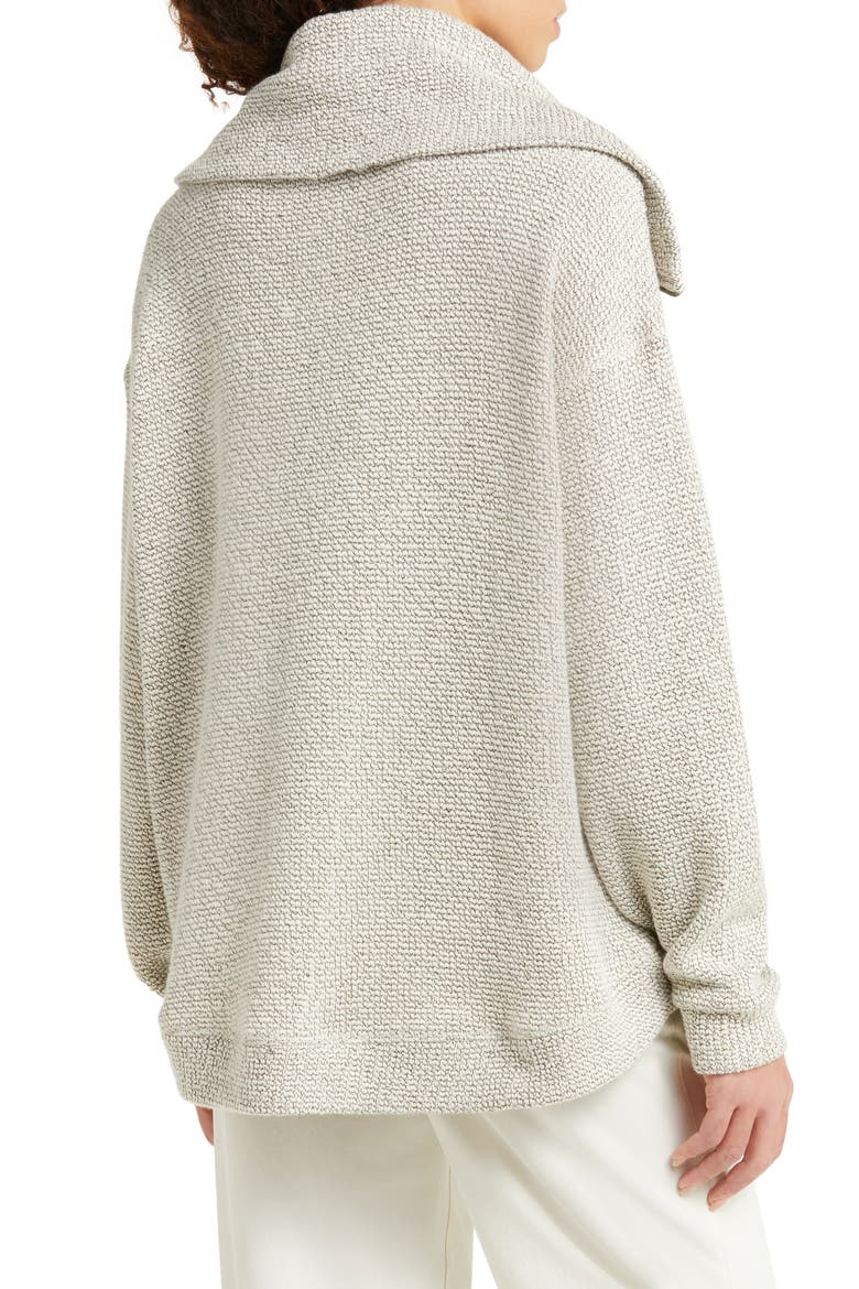 Restful Bouclé Half Zip Pullover, Alternate, color, LILY WHITE