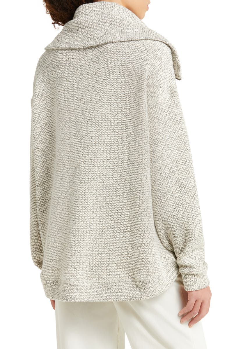 Sweaty Betty Restful Bouclé Half Zip Pullover, Alternate, color, Lily White