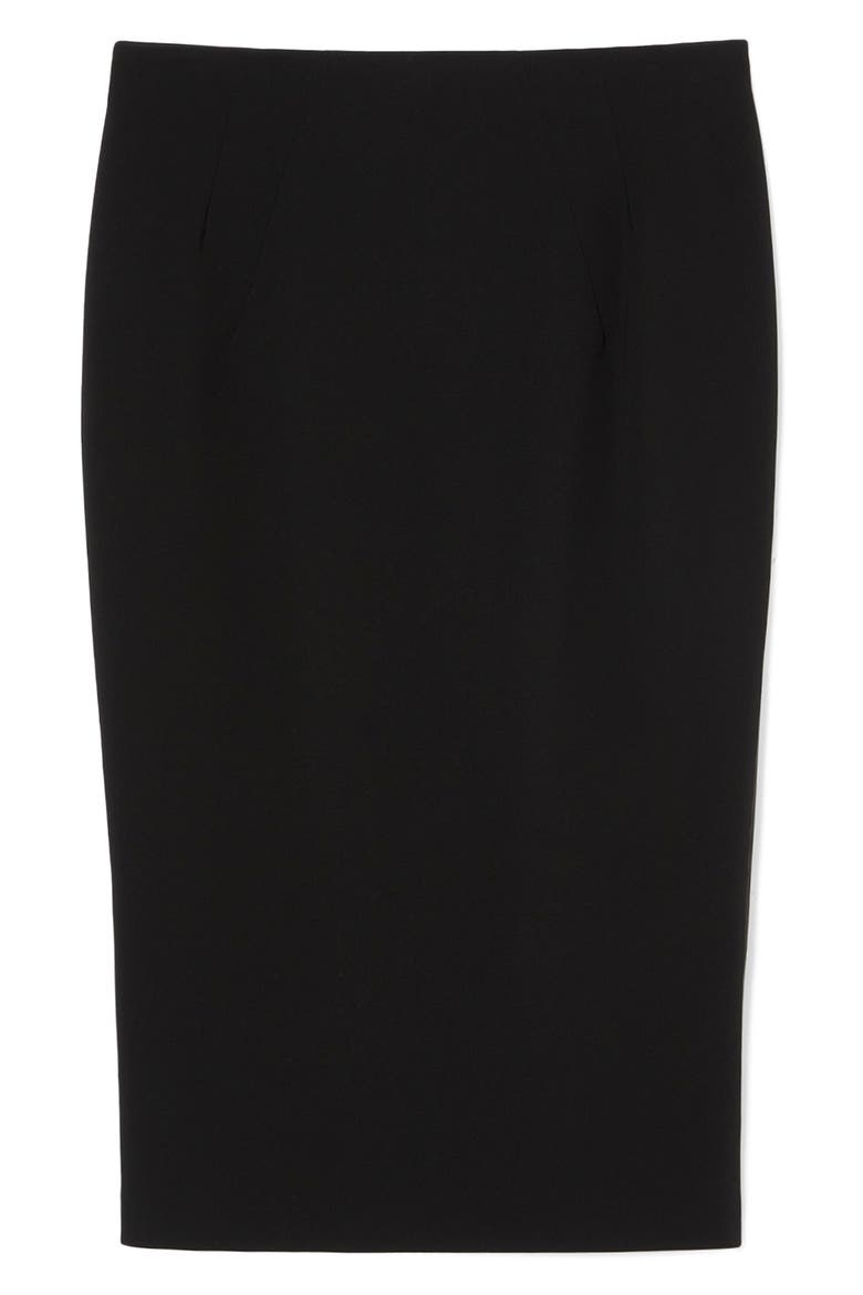 Osaka Cady Pencil Skirt, Alternate, color, BLACK