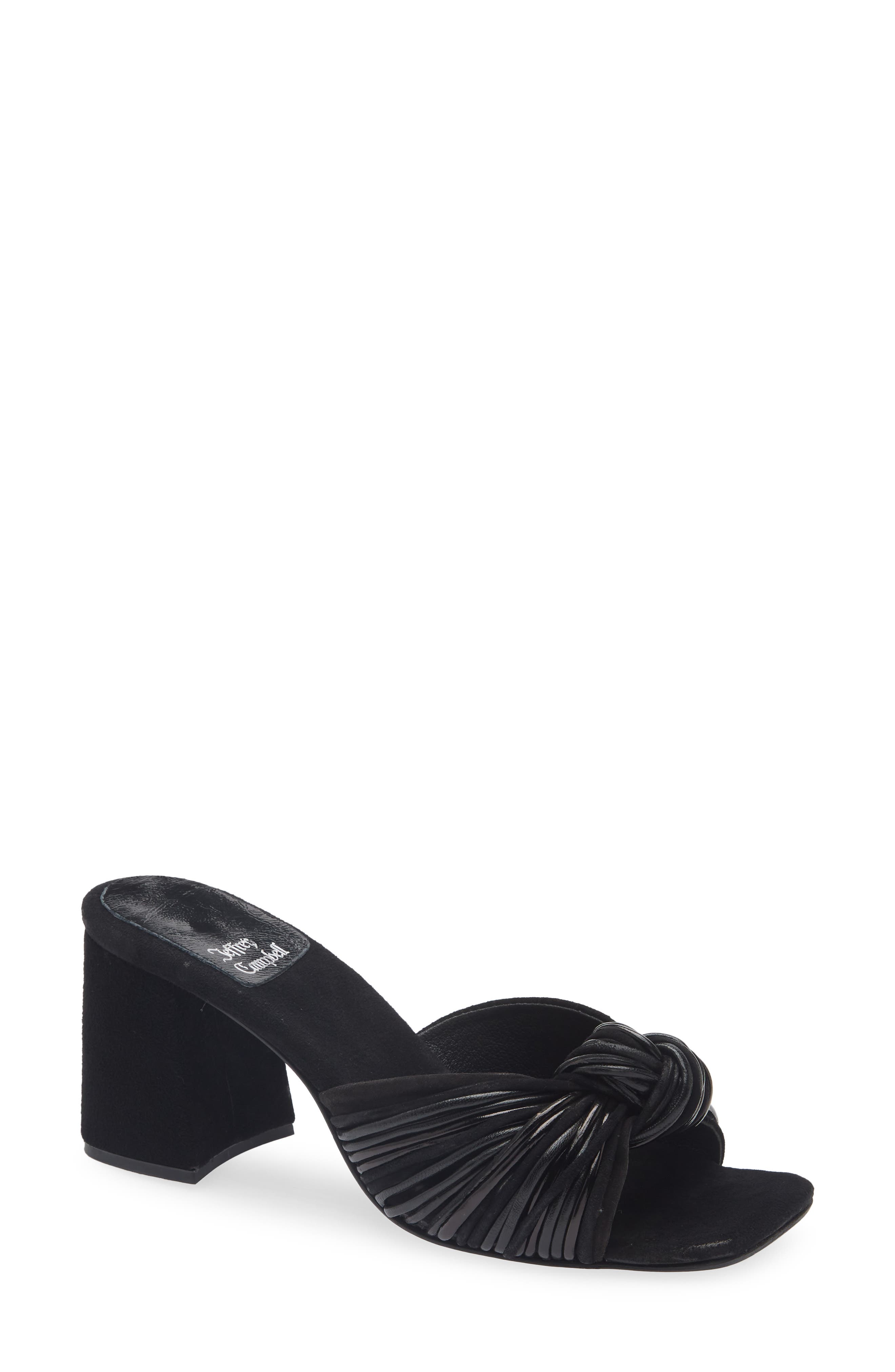 Jeffrey Campbell Melonger Slide Sandal, Main, color, Black Suede Combo