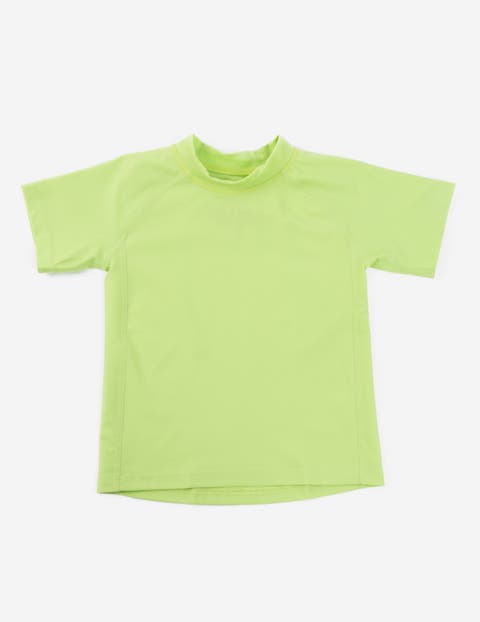 Kids Short Sleeve Rash Guard, UPF 50+ Swim Shirt