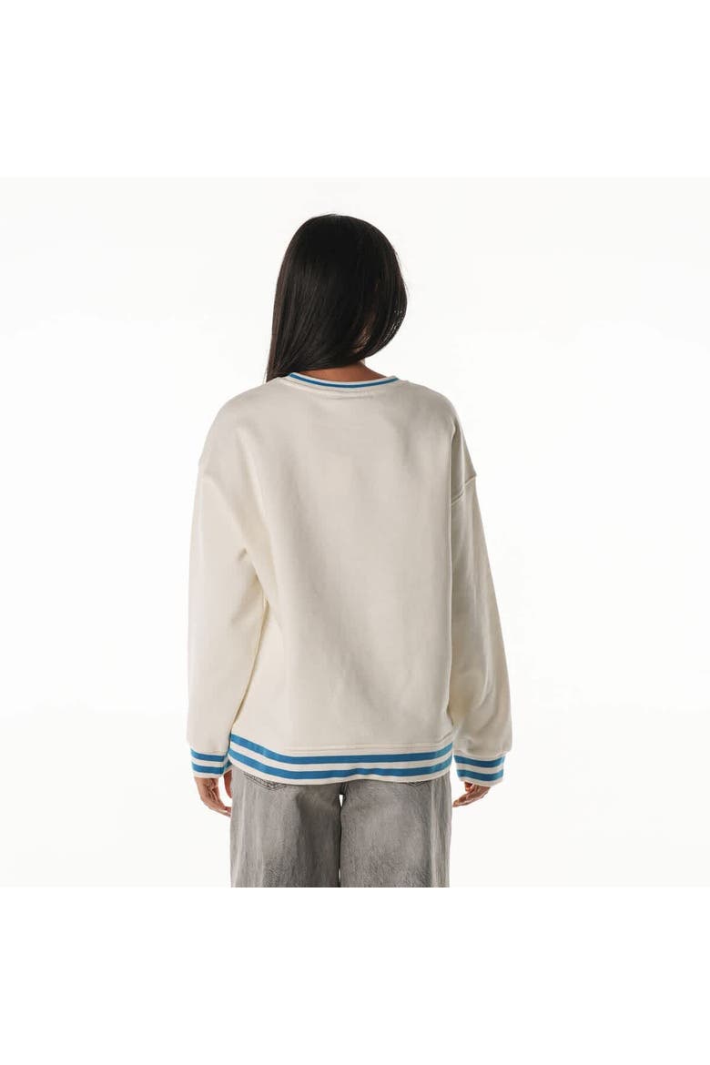 Women's The Wild Collective Cream Detroit Lions Oversized Vintage French Terry Sweatshirt, Alternate, color, Cream
