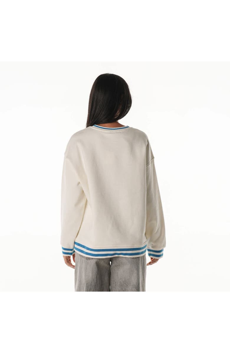 THE WILD COLLECTIVE Women's The Wild Collective Cream Detroit Lions Oversized Vintage French Terry Sweatshirt, Alternate, color, Cream