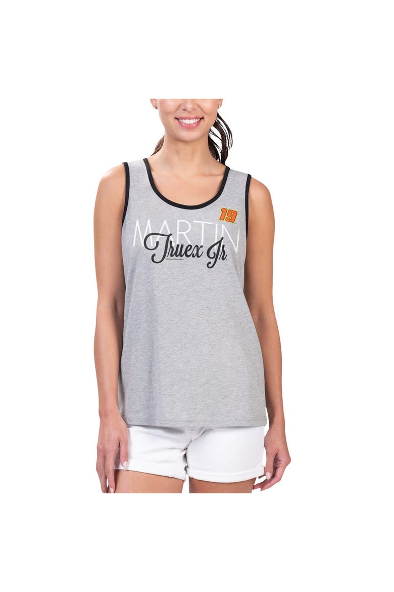 Women's G-III 4Her by Carl Banks Heather Gray Martin Truex Jr Fastest Lap Fashion Tank, Alternate, color, Heather Gray
