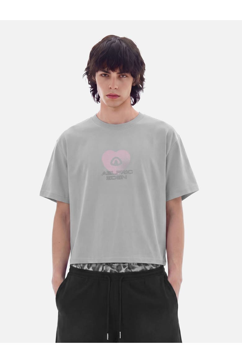 Heart Graphic Tee, Main, color, Grey