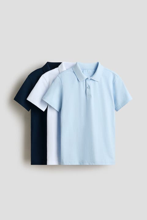 3-pack cotton polo shirts