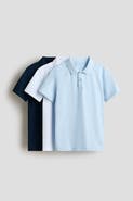 H&M 3-pack cotton polo shirts
