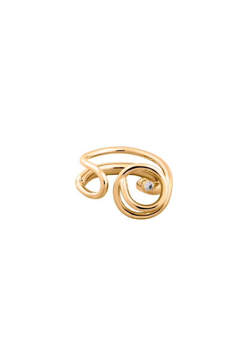 Coraline  zirconia ring, Main, color, GOLD PLATE